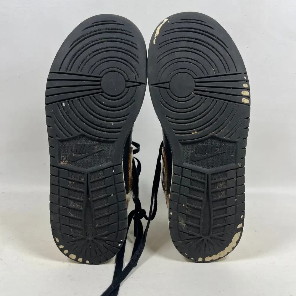 NIKE AIR JORDAN Sneakers Youth 5Y 1 Mid GS Grade School DR6967-071 Metallic Gold